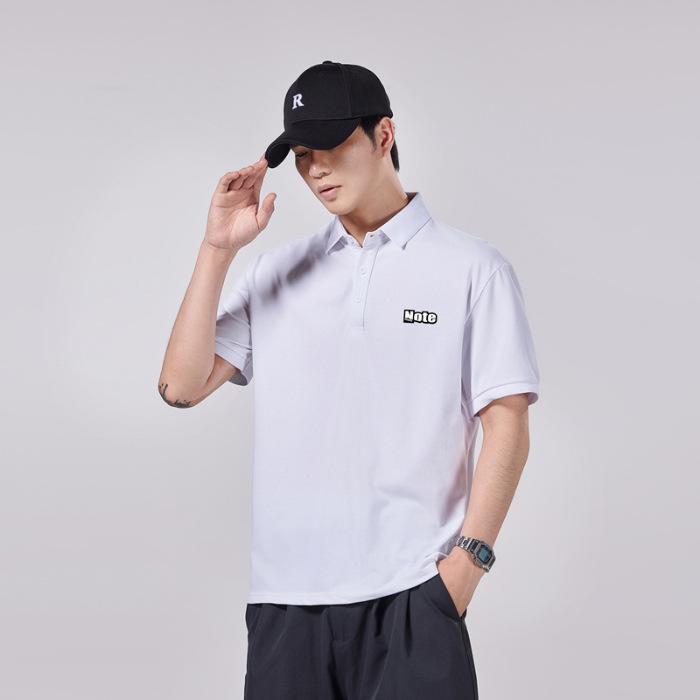 Men's Short-sleeved American POLO Shirt T-shirt Loose Lapel Summer New Men's Polo Shirt