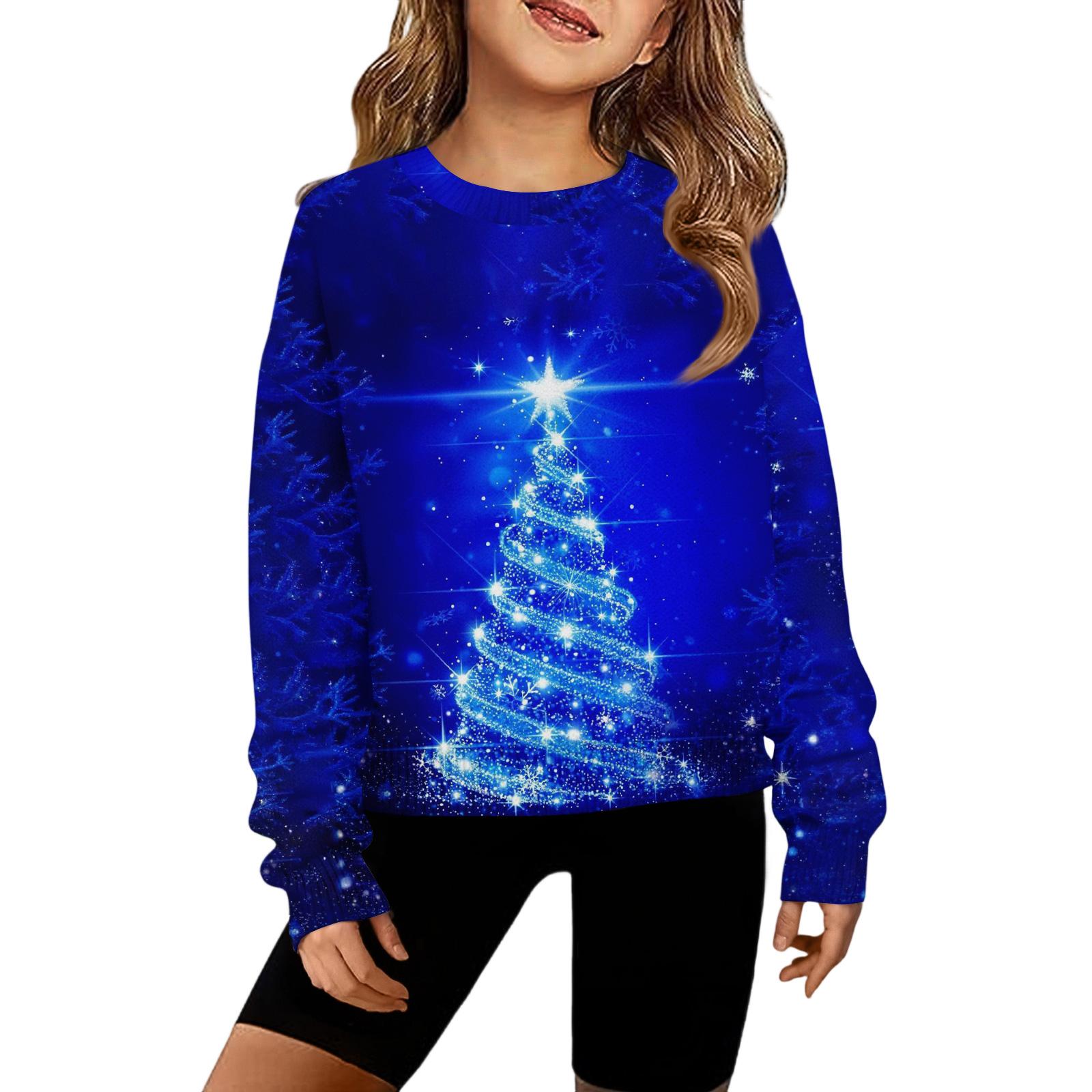 

Худи для девочек с принтом тай-дай - Пуловер с принтом 140 синий