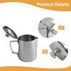 Effortless Frothing and Pouring Stainless Steel Milk Frother Jug with Lid