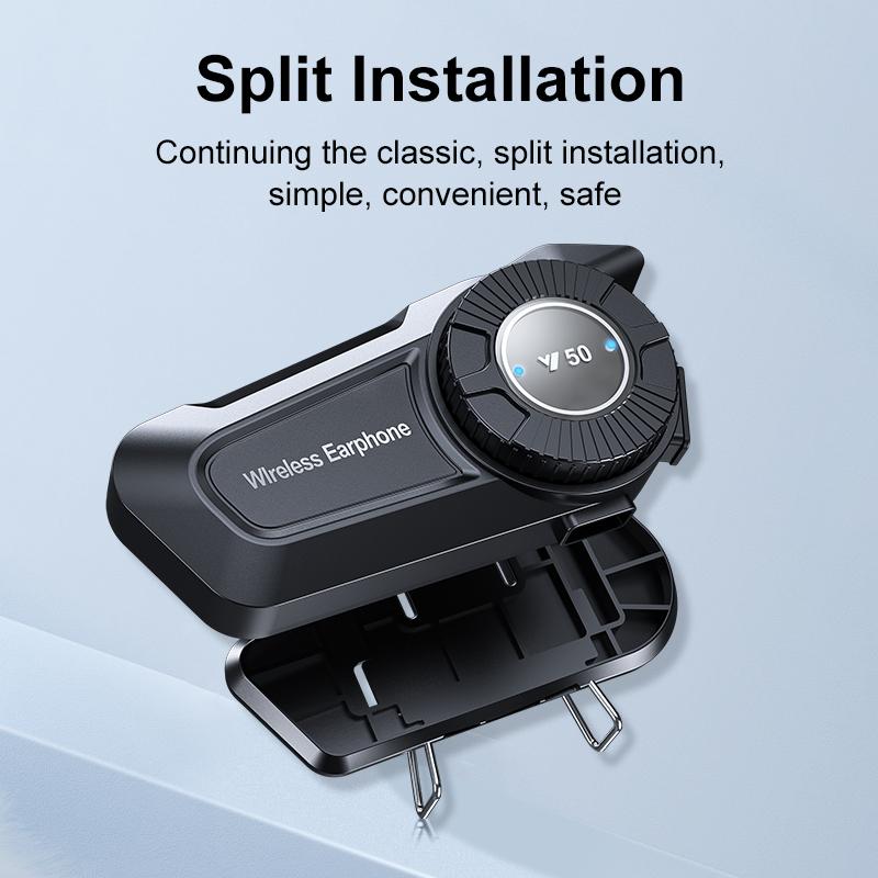 Bluetooth 5.3 Motorradhelm-Headset, kabelloser Freisprechanruf, Stereo-Kopfhörer, 1500 mAh, wasserdichter MP3-Lautsprecher
