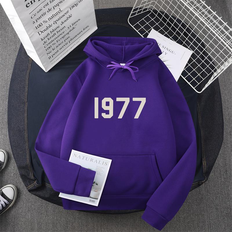 1977 New Men's and Women's Warm Fashion Hoodie Hip Hop Street Brand High Quality Hot Selling Men's and Women's Sports Hoodie