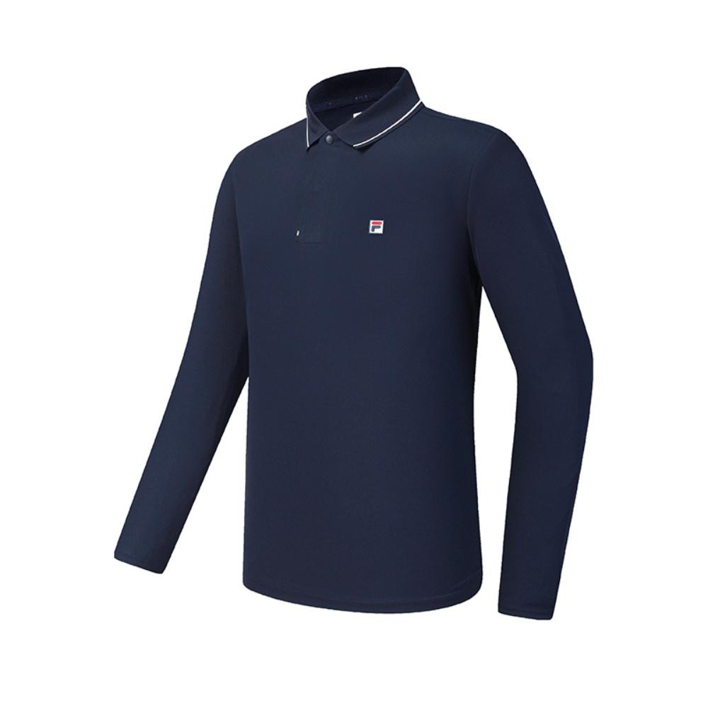 Fila Tennis Fashion Personality Simple Classic Retro Sports Casual Versatile Comfortable Knitted Long Sleeve Polo Shirt Men tops A11M613201FBU M