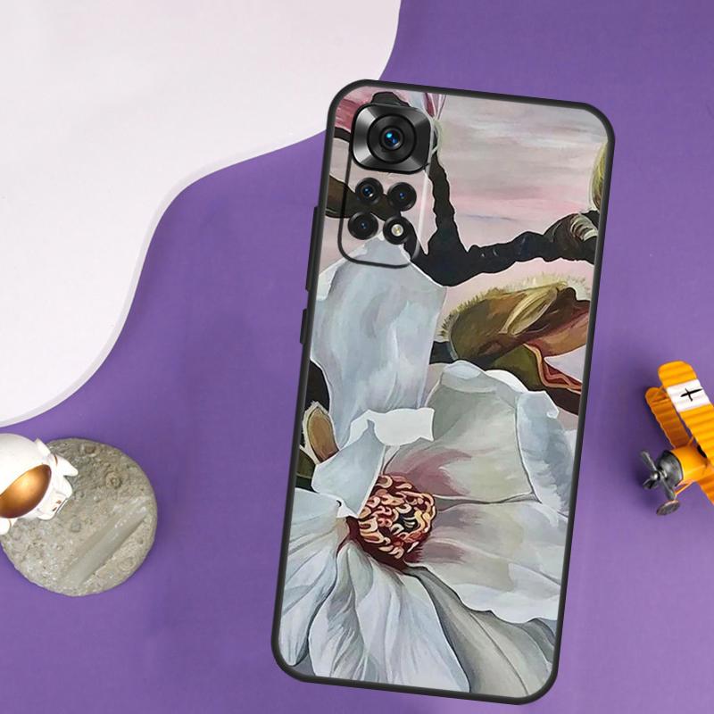 3D Flower Relief Case For Xiaomi Redmi Note 13 Pro 14 12 9 10 11 Pro 10S 11S 12S Redmi 10C 13C 14C 12C Cover
