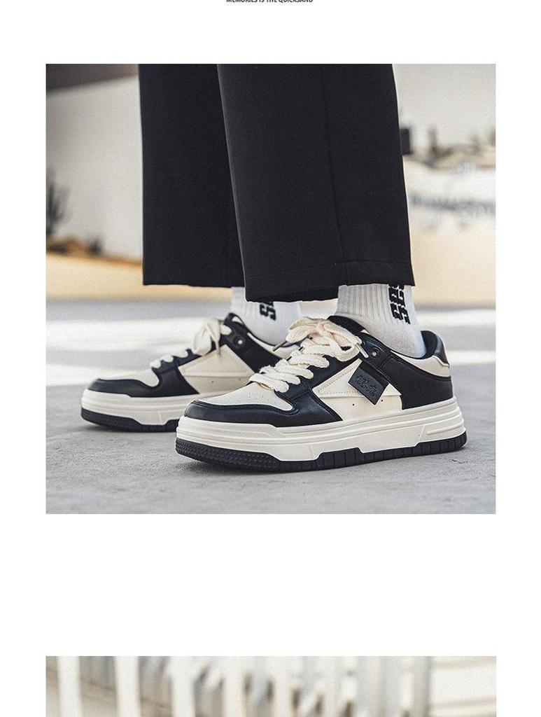 Meiretu 2024 Height-Boosting White Sneakers for Boys - Korean Style Spring Thick-Soled Casual Sports Shoes