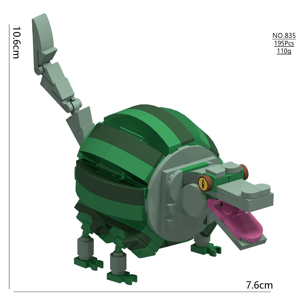 Italian Brainrot Animal MOC Building Block Tung Tung Tung Sahur Wheel Frog Elephant Tree Monster Monkey Toy Desk Decoration Q064