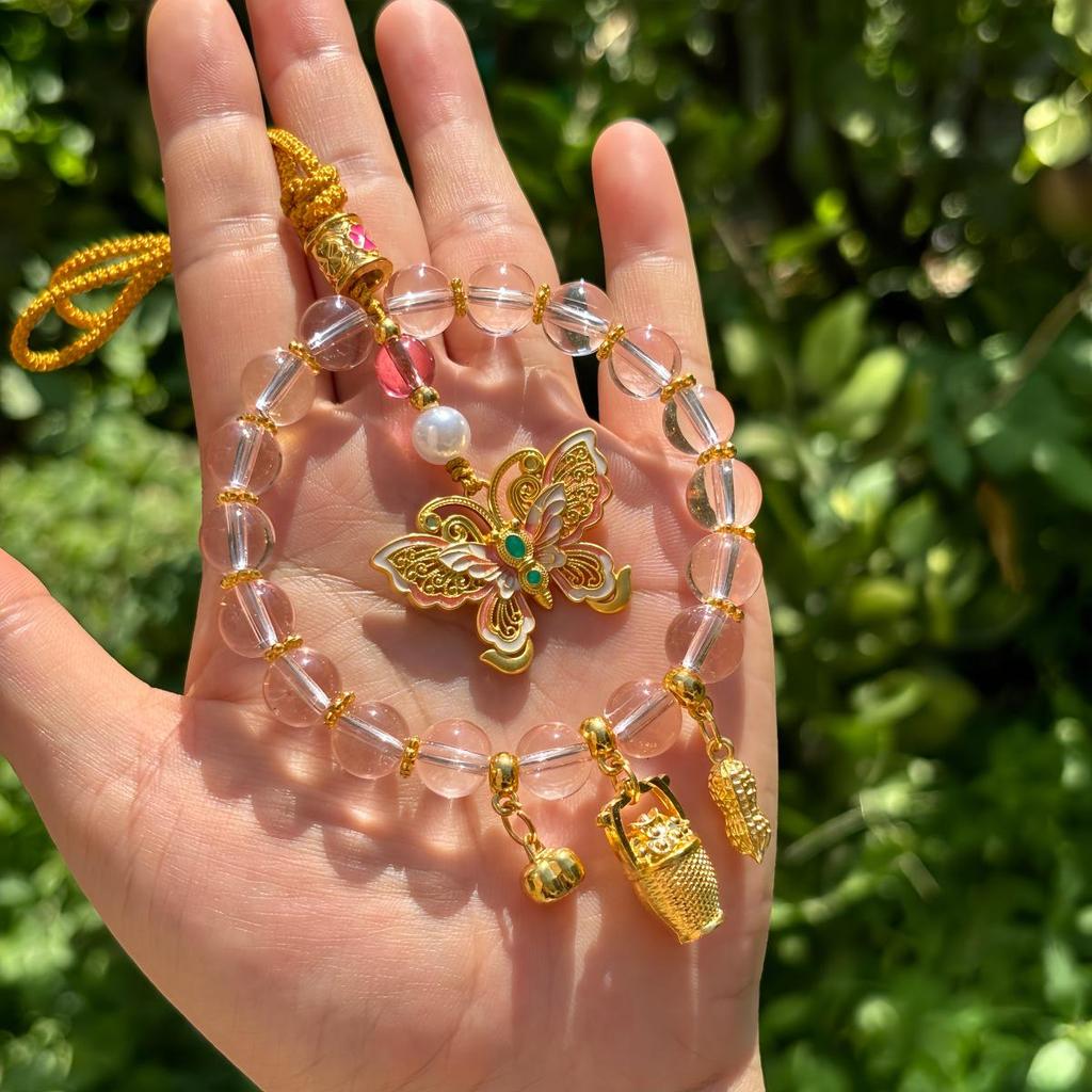 Slitinový přívěsek v čínském stylu s galvanickým pokovením pro auto s dutým designem starověkého kompasu