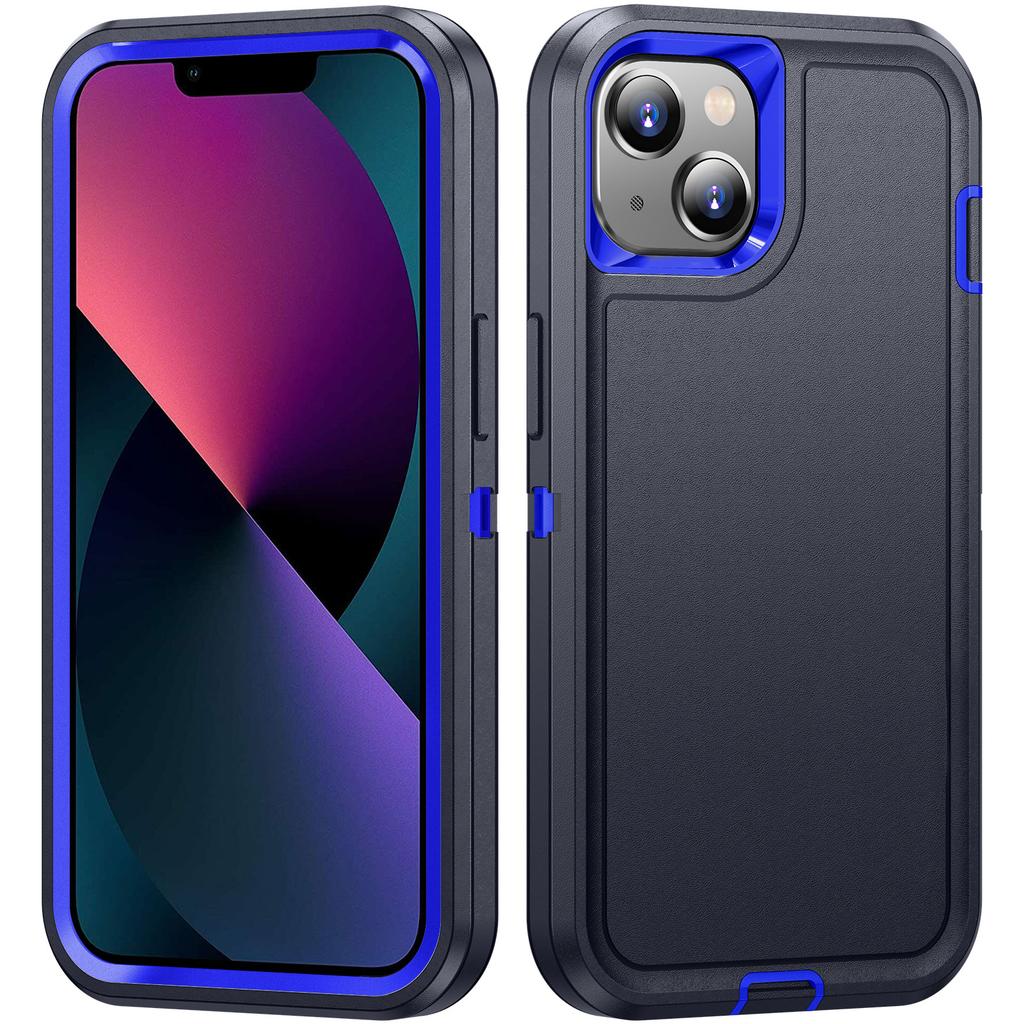 For iPhone 13/14 Phone Case TPU+PC Shockproof Protection Cover with Inner EVA Paper