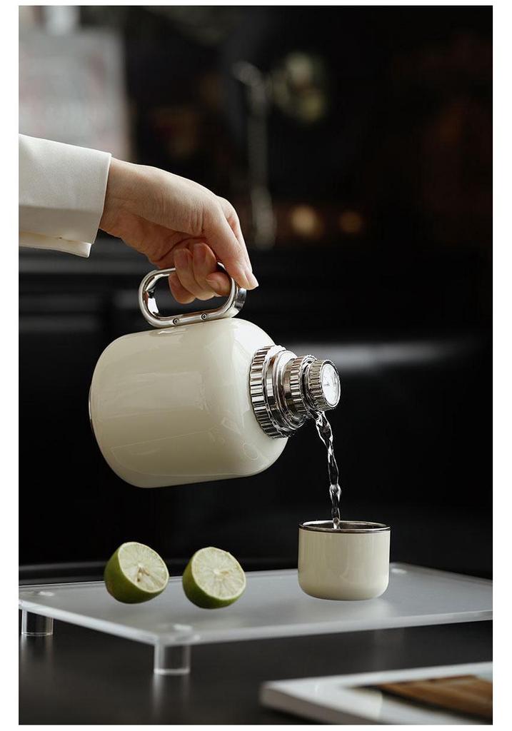 Oriental Pure Titanium Thermos Pot with Temperature Display - High-End White Tea Stewing Pot