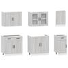 7 Piece Kitchen Cabinet Set Kalmar Grey Sonoma Particleboard
