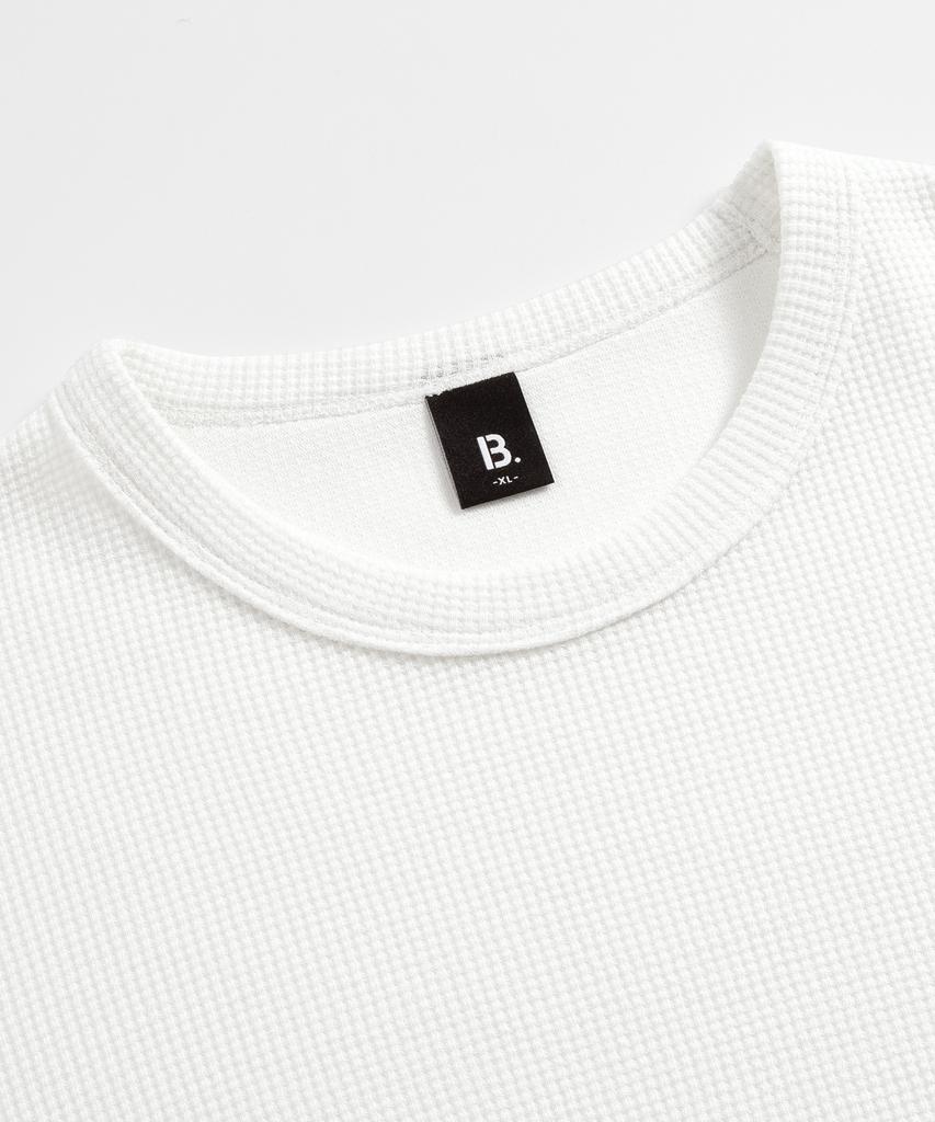 BRENSON ( Waffle ) Oversized Waffle Ribbed Long Sleeve Tee ( 4 Colors )