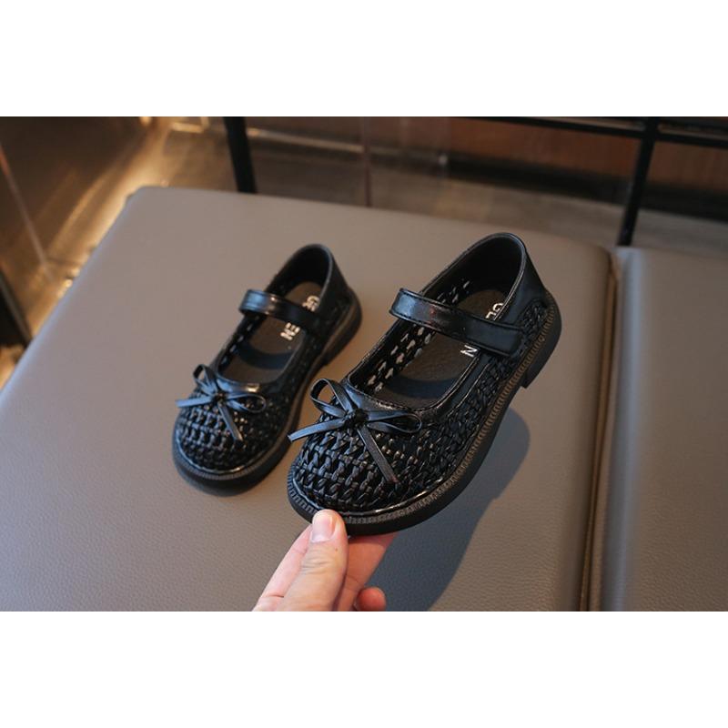 Dívčí módní princeznovské boty | Prodyšné měkké balerínky s mašlí pro batolata a malé děti Elegantní třpytivé Mary Janes