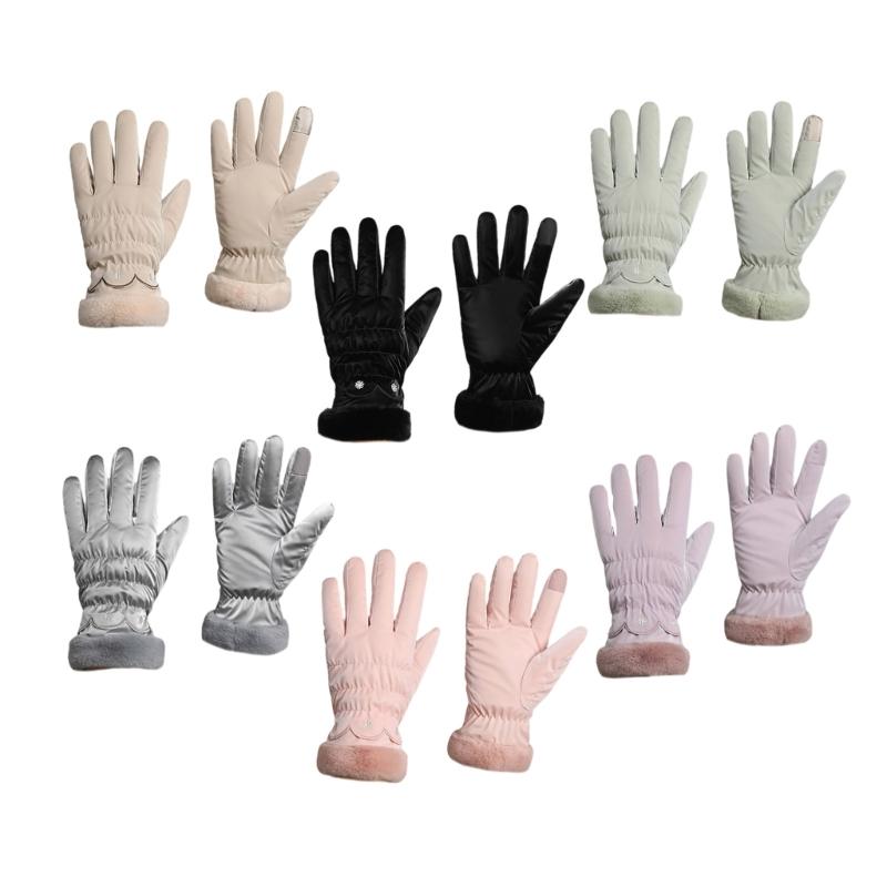 Ski Gloves Women Winter Gloves Thickened Snow Gloves Windproof Coldproof Touchscreens Sport Thermals Gloves for Skiing