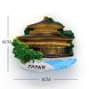 Magnetic Refrigerator Paste Resin Building Souvenir  Tourists Prague Square Bhutan Santiago Chile Fridge Magnets Room Decoration