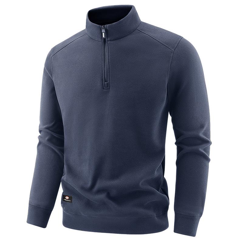 Outdoor Sports Quick Drying Clothes for Men Long-sleeved T-shirt for Men Medium-thick Half-zipper Sweatshirt Quick Drying Bottoming Shirt Autumn