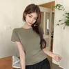 Cotton Short Sleeve T Shirt For Women With Slim Fit And Round Neck Summer Casual Style