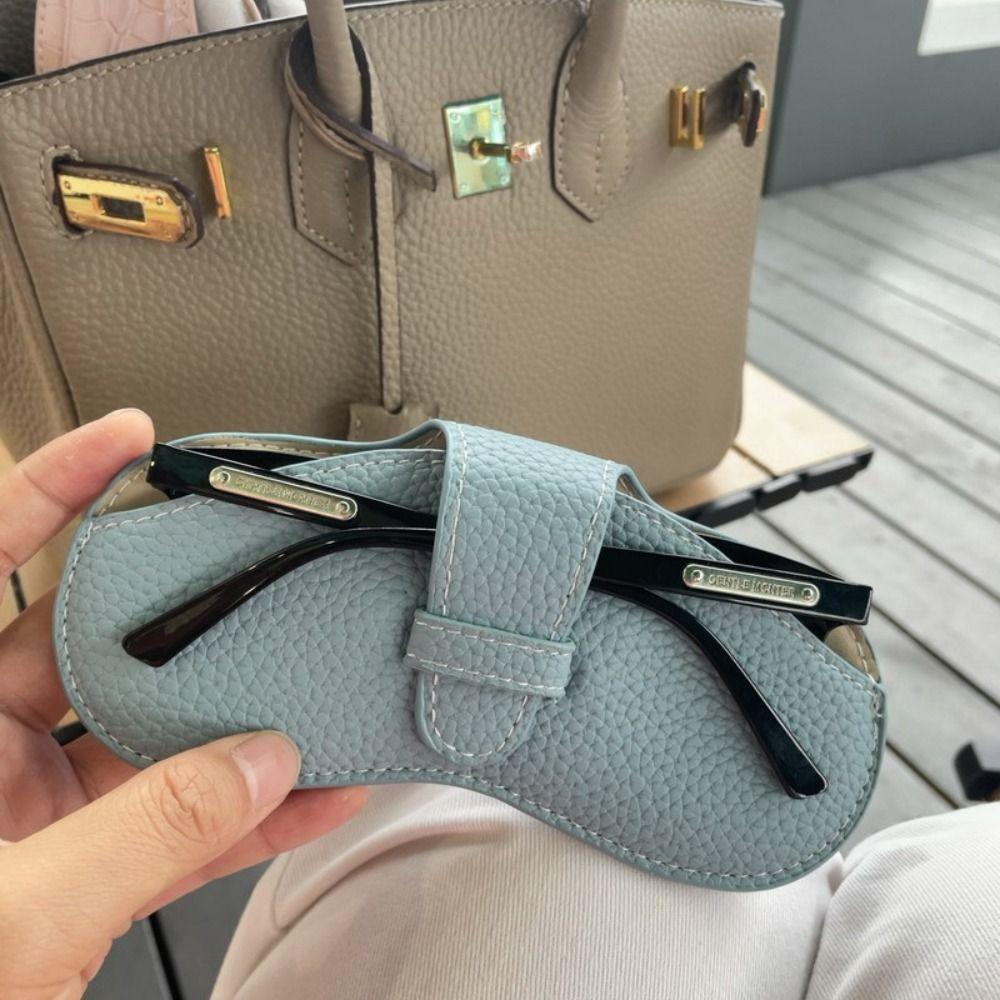 Soft Sunglasses Cover Pouch Portable Eyeglasses Storage Bag Leather Glasses Case  Women