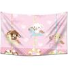 Eksent Sugar Cute Animals Flag 4 Brass Grommets Wall Hanging. Wall Art for Living Room Bedroom Home Decor 3 * 5FT