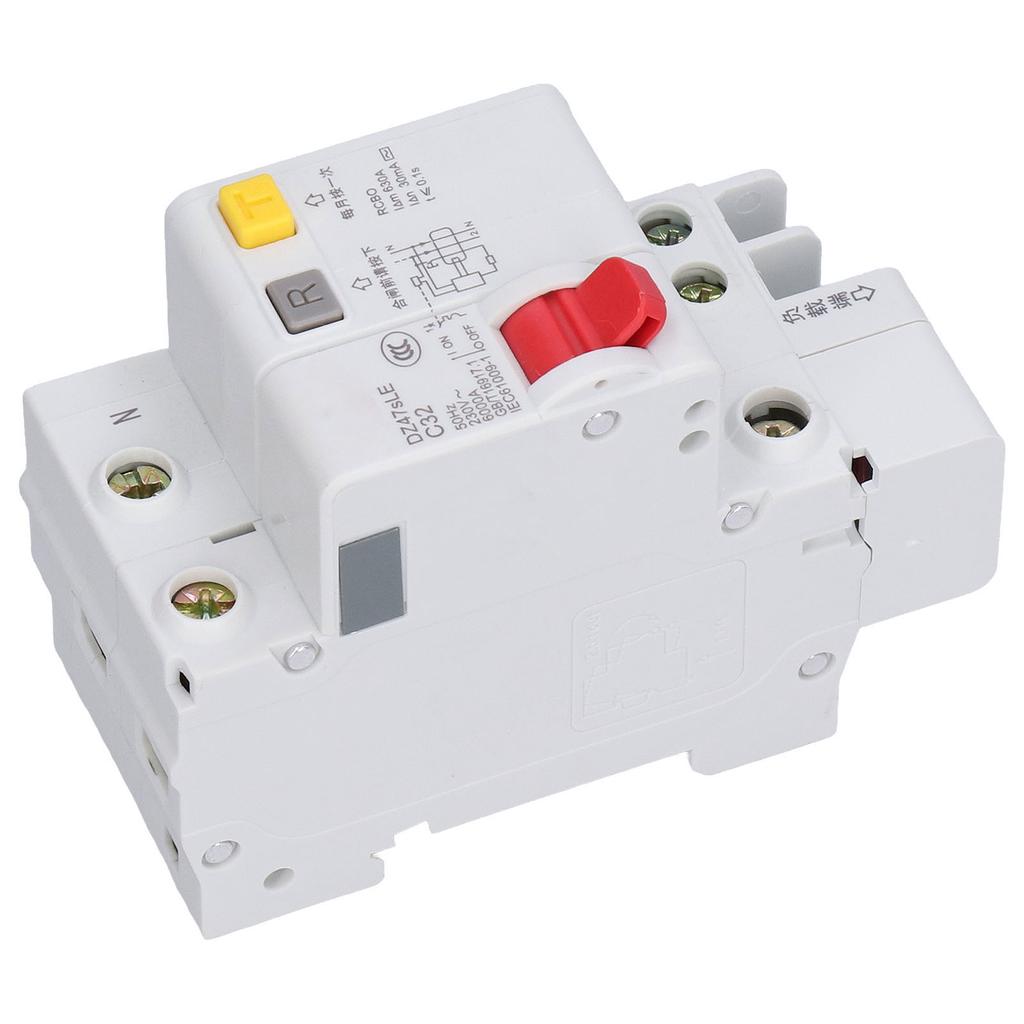 Miniature Circuit Breaker Residual Current Isolator DIN Rail Mount 230V 32A 1P+N DZ47sLE C32