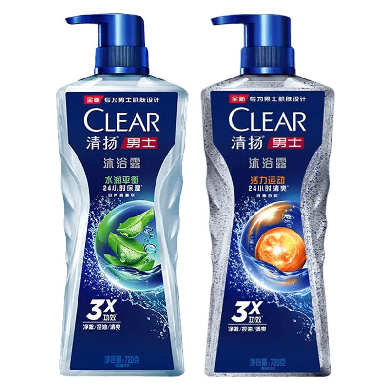 Clear Men's Refreshing Oil Control Shower Gel Duo Pack