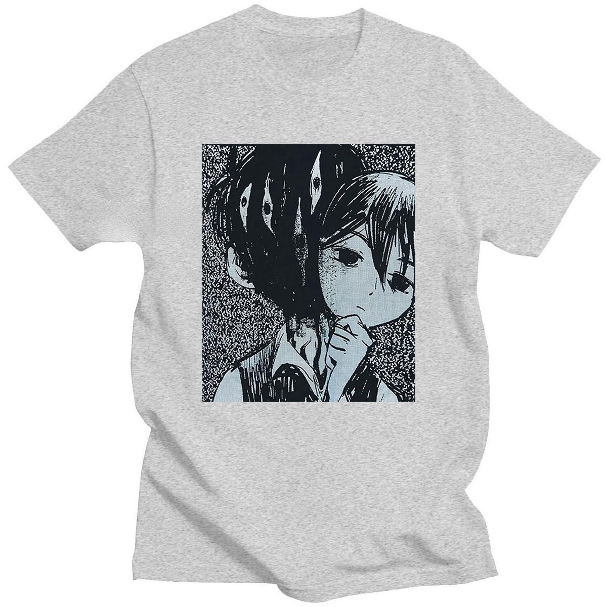 

Футболка с рисунком аниме, популярная футболка Omori с принтом, повседневная классическая уличная одежда высокого качества в стиле хип-поп для мужчин и женщин 4XL серый