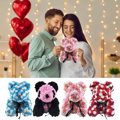 25cm Yapay Çiçekler Ayı Gül Ayı Sevgililer Günü Anneler Günü Yıl Dönümü Düğün İçin Romantik Yaratıcı Hediyeler Ebedi Çiçek