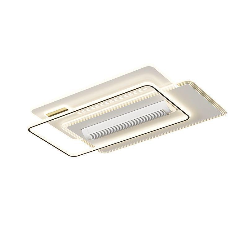 Smart Tricolor Leafless Ceiling Fan Light with Voice Control for Living Room & Bedroom - 110V