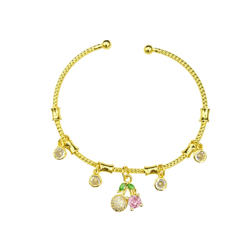 Tree of Life & Butterfly Zircon Bangle - Elegant Retro Jewelry