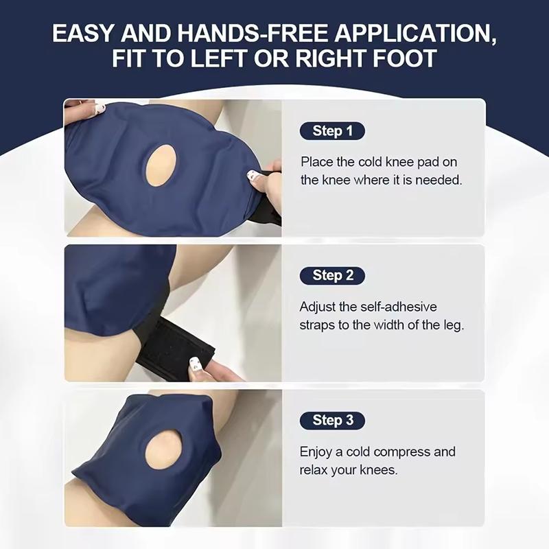 Reusable Cold Packs For Knee Nylon Gel Knee Ice Pack Wrap Adjustable Cold and Hot Compress Gel Pack Knee Health Care