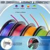 1 kg Hedvábné Duhové Pla Filament 1,75 mm Lesklý Vícebarevný Filament pro 3D Tiskárnu Rychlá Změna Barvy +/-0,03 mm 1 kg Cívka