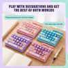 Purple Fidget Keyboard Toy Cute Animal Shape Stress Reduction Gadget for Home Office Daily Use
