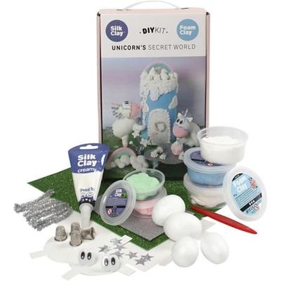 Kreatives Modelliermasse-Set - Einhorn im Traumland - SILK CLAY - Mehrfarbig - Ab 6 Jahren