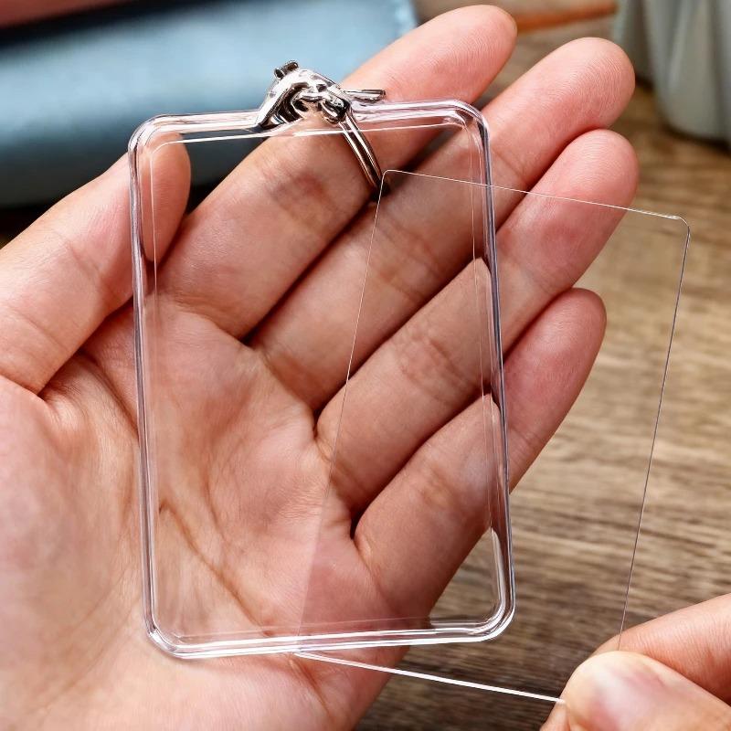Transparent Mini Picture Frame Keychains Detachable Design Bulk Pack of 5-100pcs for Unique DIY Souvenirs Memorial Gifts