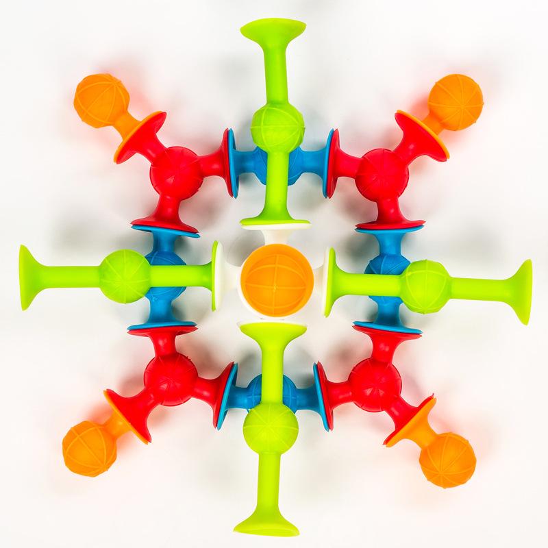 TPR Soft Suction Cup Building Blocks - Fun Educational DIY Toy for Kids