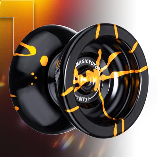 MagicYoYo New Design N11 Alloy Aluminum Professional Yo-yo Unresponsive YoYo Ball (Black With Golden) by MAGICYOYO