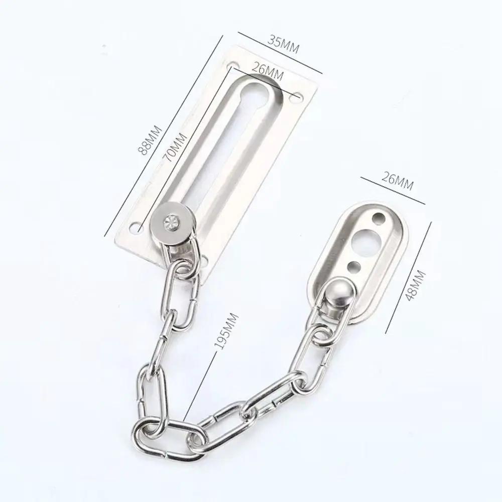 Polished Latch Door Lock Safety Chain Guard Spring Guard Accessories Window Safety Lock Anti Theft Limiter Door Chain Lock Door