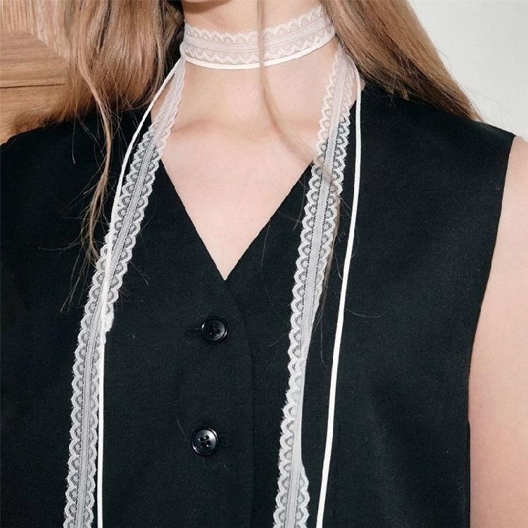 Vintage Ladies Scarf Nightclub Party Evening Dress Scarves Hollows Scarf for Daily Commutes and Meetings