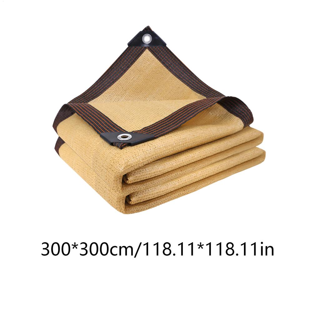3/4/5/6 Meter Wide Beige Sunshade Awning UV Blocker Sun Shade Sail Netting Sun Shade Sail Heavy Duty Heat Insulation Mesh Tarp