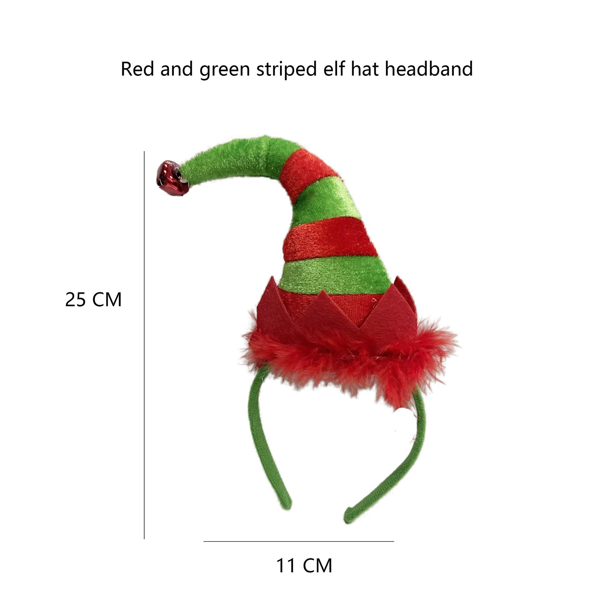 

Рождественские повязки на голову, рождественские шляпы, аксессуары для волос, украшения для рождественской вечеринки, повязки на голову рождественского эльфа, украшения для волос Christmas Hat