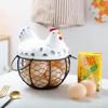 Ceramic for Fresh Egg Holders Countertop Farm Style Cute Perfect Housewarming Gift Multi-function Fine Workmanship Durab