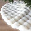 Christmas Tree Skirt Plush Bubble Fabric With White Color For Holiday Decor
