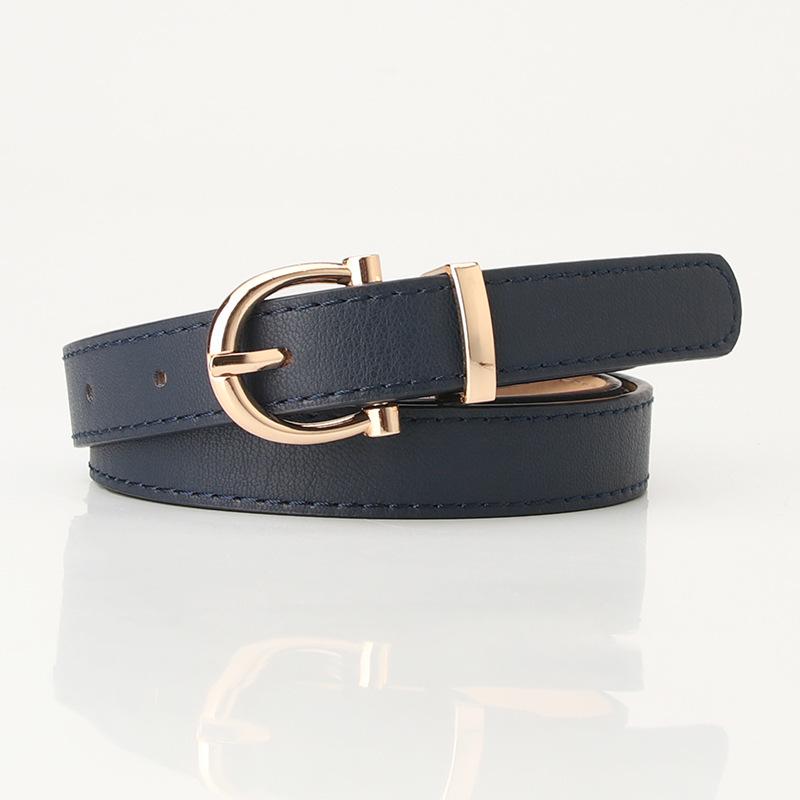 Korean Style Women's Multi-Color Leather Belt, Versatile Thin Waist Accessory for Students, Fashionable Match for Jeans and Clothing.