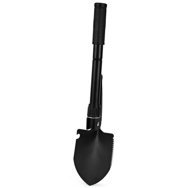 Portable Foldable Shovel With Compass Multi Purpose For Camping Hiking Backpacking Gardening Hiking Accessories Outdoor Tools