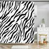 3D Printing Line Art Pattern Waterproof Bathroom Shower Curtains Black And White Home Decoration Wall Screen Bath Curtains