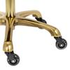 Cosmetic Saddle Stool On Wheels Up To 150 Kg YORK Black and Gold