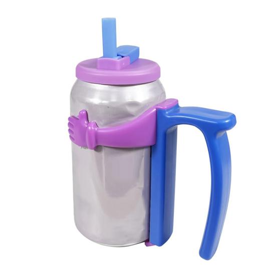 Soda Can Holder And Lid for 12oz Cans Reusable Drink Holder with Handle Insulated Soda Beer Holder for Picnics Home