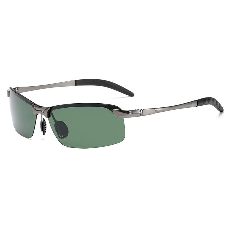 

Мужские солнцезащитные очки с полуободковой металлической оправой для вождения, рыбалки, водонепроницаемые поляризационные солнцезащитные очки