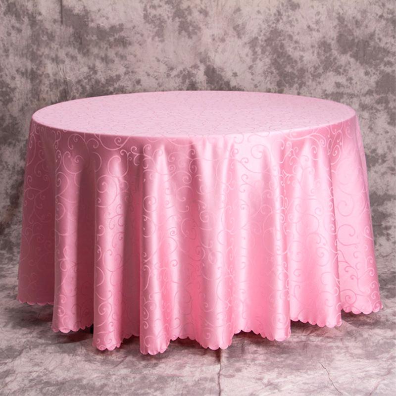 Thickened Circular Tablecloth for Hotel Restaurants Suitable for Parties European Jacquard Solid Color Durable Tablecloth Pad
