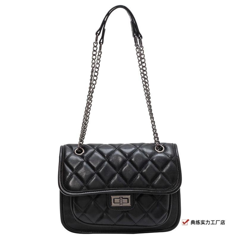 Rhombus chain bag women's bag new commuter niche design shoulder bag premium texture messenger small square bag