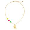 Rose Pendant Necklace Women's ins Niche Design High Sense Color Love Stainless Steel Necklace