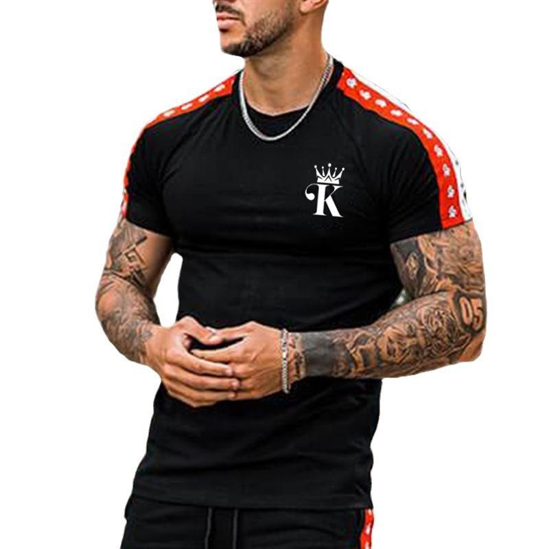 Men O Neck Letters Print T Shirt Casual O Neck 3d Tees Breathable Polyester Sportwear T-shirts